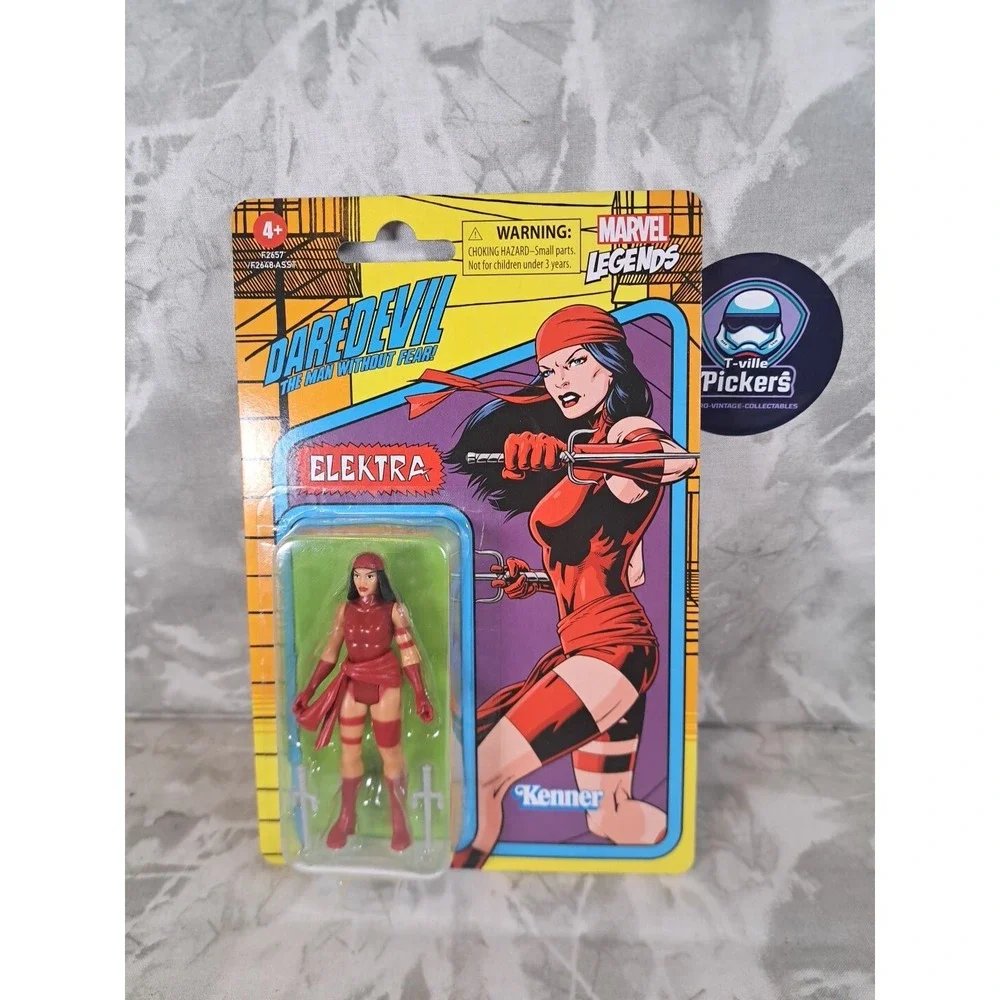 MARVEL LEGENDS 2021 RETRO COLLECTION ELEKTRA EUROPEAN 3.75'' ACTION FIGURE MOSC